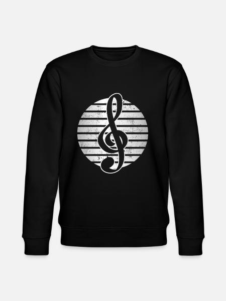 Music Clef - Stanley/Stella CHANGER Unisex Organic Sweatshirt - black