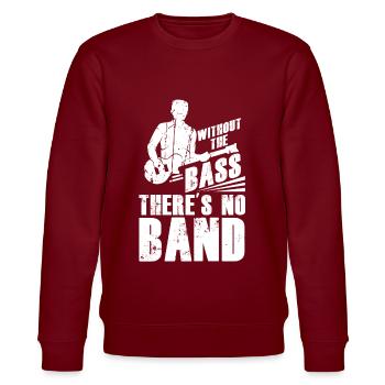 Musiker Music Guitarist Music Bass Player Bassist - Stanley/Stella Unisex Bio-Sweatshirt CHANGER  - Burgunderrot - Vorne - Nik (191cm) & Marisol (170cm)