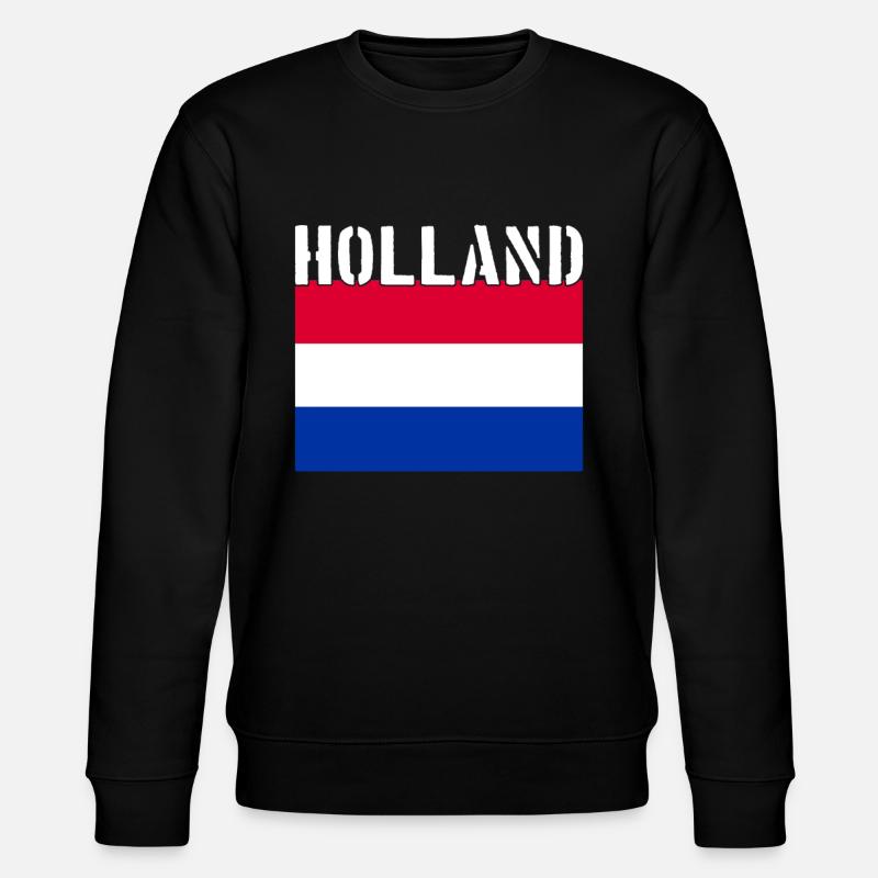 Holland Netherlands Flag - Stanley/Stella CHANGER Unisex Organic Sweatshirt - black