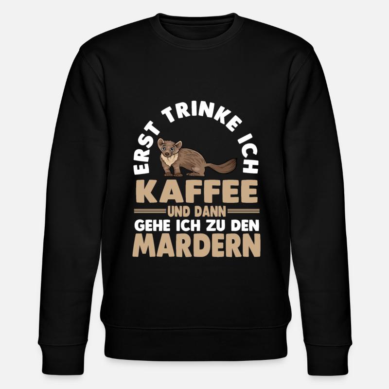 Kaffee Marder - Stanley/Stella Unisex Bio-Sweatshirt CHANGER  - Schwarz