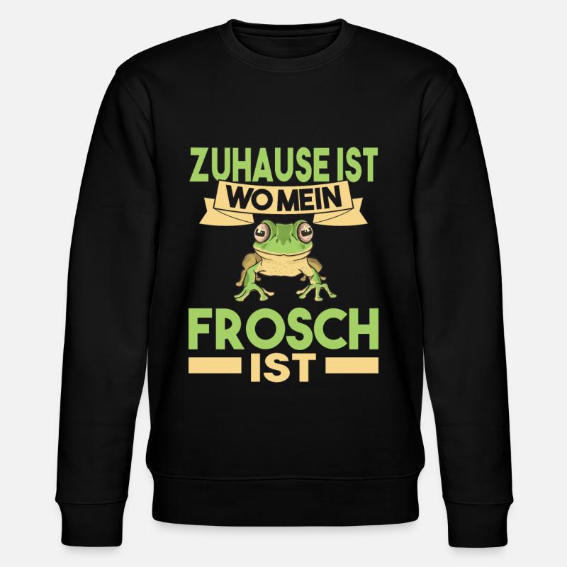 Frosch - Stanley/Stella Unisex Bio-Sweatshirt CHANGER  - Schwarz