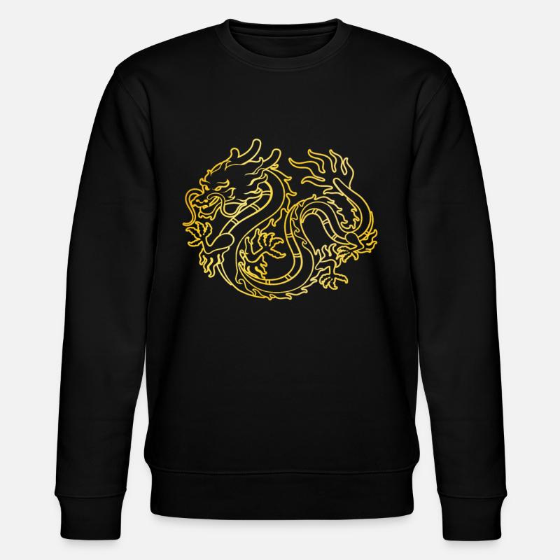 chinesischer Drache - Stanley/Stella Unisex Bio-Sweatshirt CHANGER - Schwarz