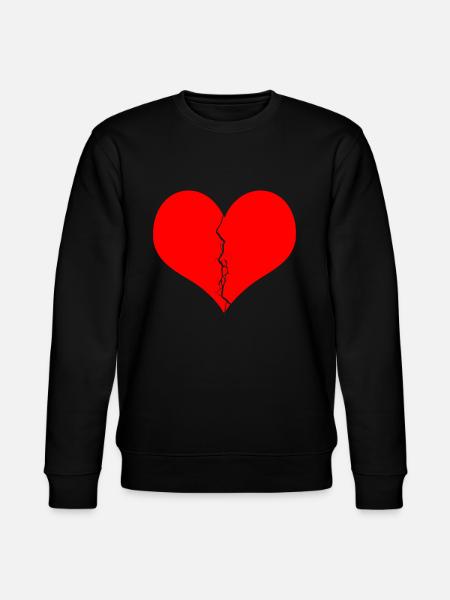 Gebrochenes Herz - Stanley/Stella Unisex Bio-Sweatshirt CHANGER  - Schwarz