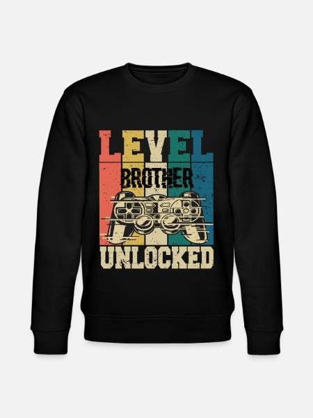 Level Brother Unlocked - Stanley/Stella CHANGER Unisex Organic Sweatshirt - black