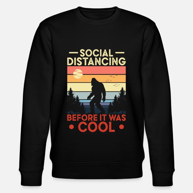 Bigfoot Sasquatch Yeti - Stanley/Stella Unisex Bio-Sweatshirt CHANGER  - Schwarz