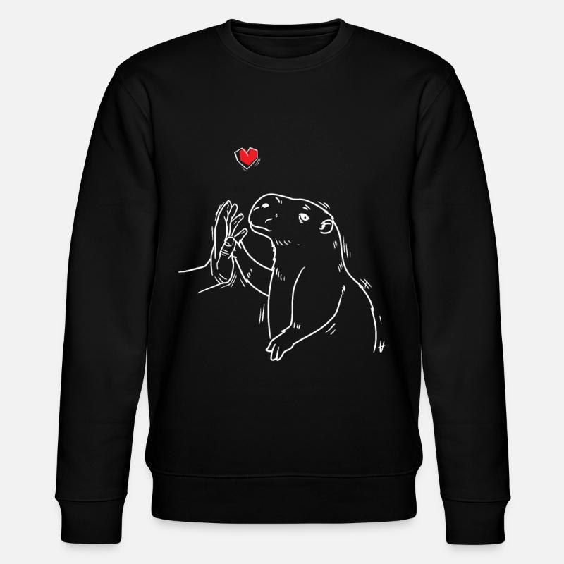 Capybara Wasserschwein Nagetier - Stanley/Stella Unisex Bio-Sweatshirt CHANGER  - Schwarz