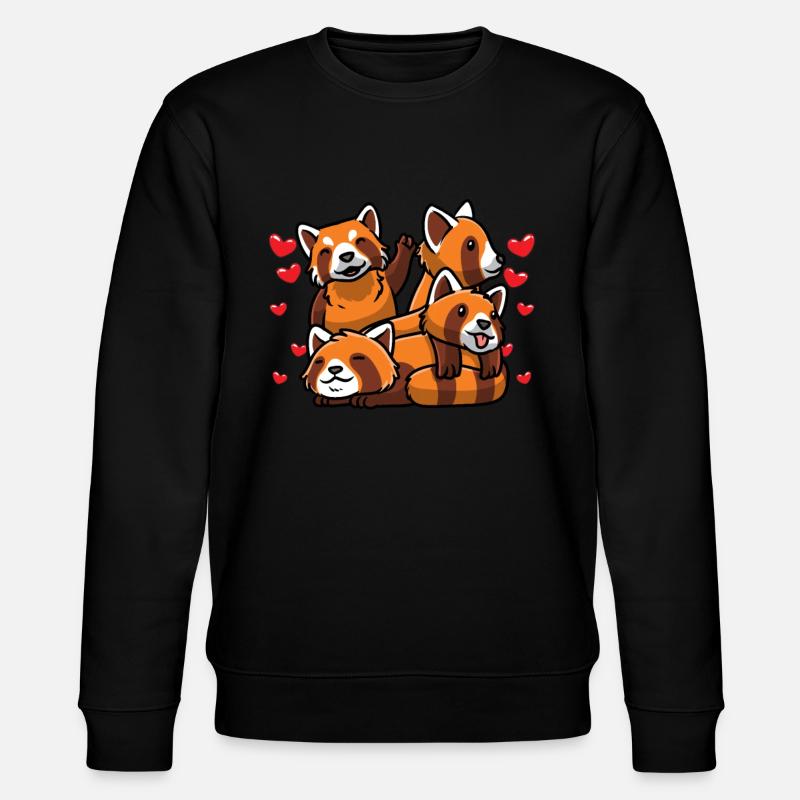 Panda roux kawaii - Sweat bio CHANGER Stanley/Stella Unisexe - noir