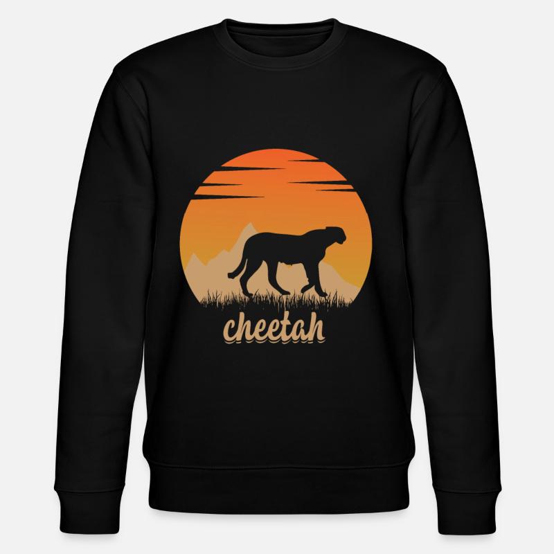 Gepard in der Natur - Stanley/Stella Unisex Bio-Sweatshirt CHANGER  - Schwarz