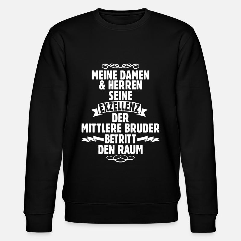 Mittlerer Bruder - Stanley/Stella Unisex Bio-Sweatshirt CHANGER  - Schwarz