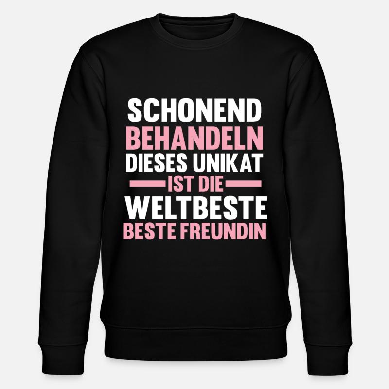 Beste Freundin - Stanley/Stella Unisex Bio-Sweatshirt CHANGER  - Schwarz