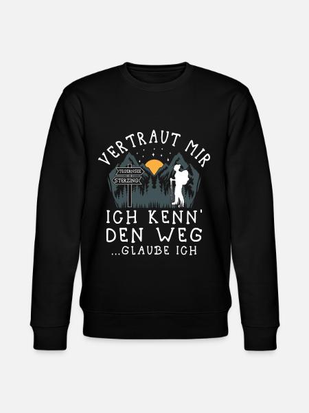 Alpenüberquerung Tegernsee Sterzing Pilgerweg - Stanley/Stella Unisex Bio-Sweatshirt CHANGER - Schwarz