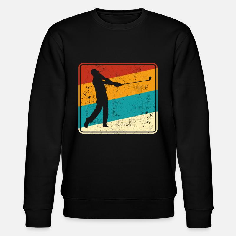 Golf Logo Retro - Stanley/Stella CHANGER Unisex Organic Sweatshirt - black