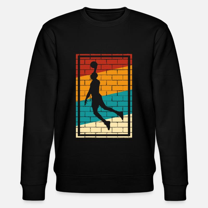 Basketball Logo Retro - Stanley/Stella CHANGER Unisex Organic Sweatshirt - black