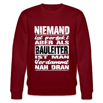 Bauleiter - Stanley/Stella Unisex Bio-Sweatshirt CHANGER  - Burgunderrot - Vorne - Nik (191cm) & Marisol (170cm)