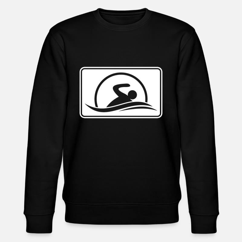 Logo du nageur nageur - Sweat bio CHANGER Stanley/Stella Unisexe - noir