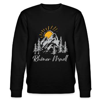 Rhöner Madl - Region Rhön Gebirge - Stanley/Stella Unisex Bio-Sweatshirt CHANGER  - Schwarz - Vorne - Nik (191cm) & Marisol (170cm)