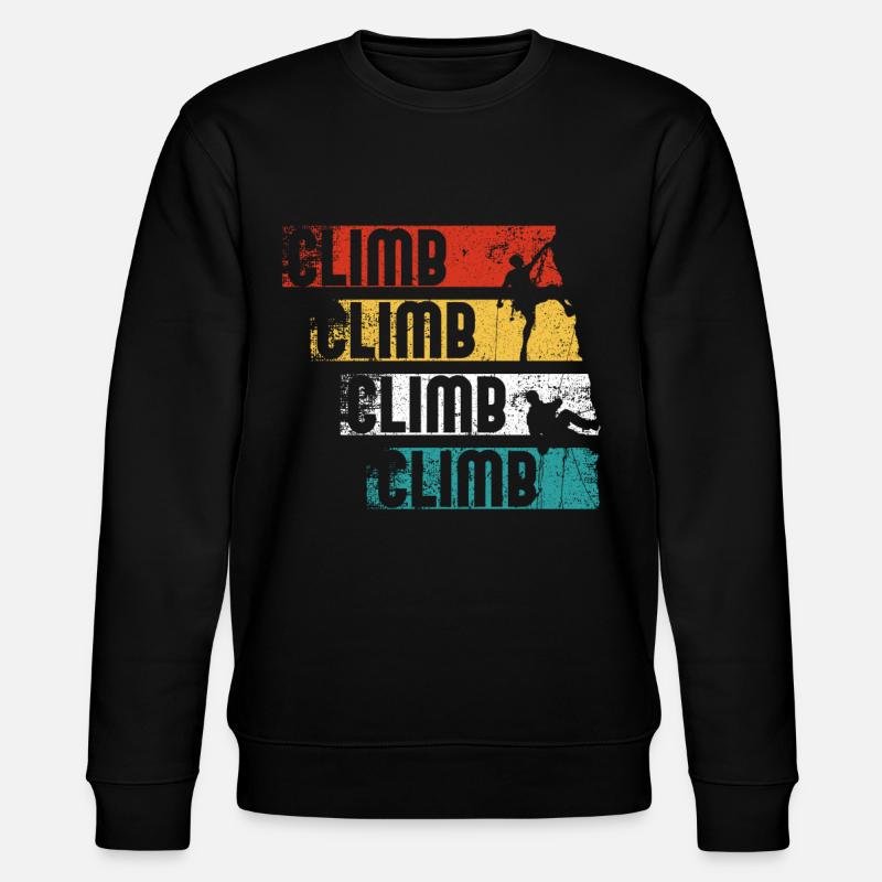 Retro Climbing - Stanley/Stella CHANGER Unisex Organic Sweatshirt - black