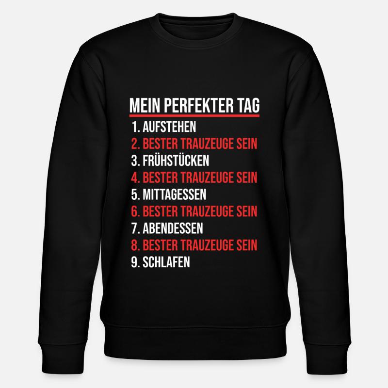 Trauzeuge - Stanley/Stella Unisex Bio-Sweatshirt CHANGER  - Schwarz