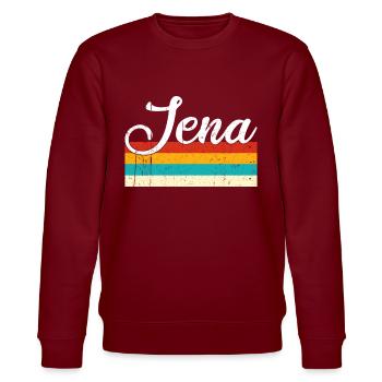 Jena Rétro Vintage - Sweat bio CHANGER Stanley/Stella Unisexe - bordeaux - Devant - Nik (191cm) & Marisol (170cm)