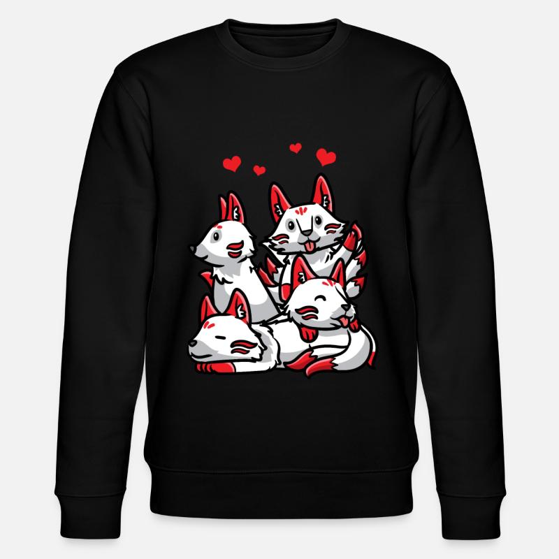 Kitsune Anime Renard Japonais Kawaii - Sweat bio CHANGER Stanley/Stella Unisexe - noir
