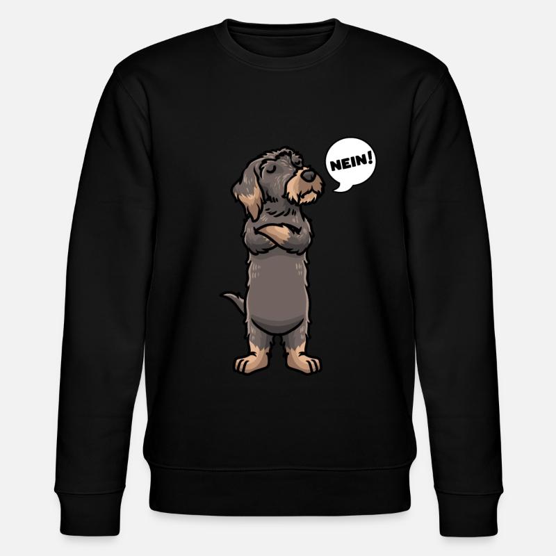 Rauhaardackel Dackel Hund - Stanley/Stella Unisex Bio-Sweatshirt CHANGER  - Schwarz