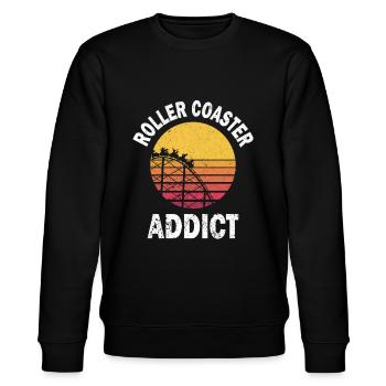 Roller Coaster Amusement Park Cadeau - Sweat bio CHANGER Stanley/Stella Unisexe - noir - Devant - Nik (191cm) & Marisol (170cm)