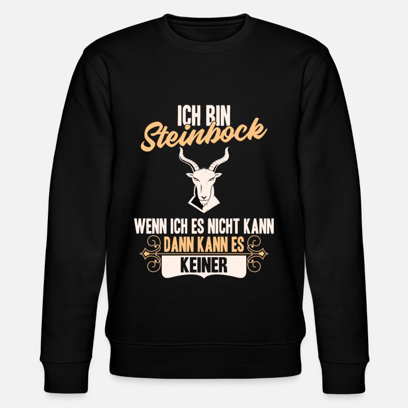 Sternzeichen Steinbock - Stanley/Stella Unisex Bio-Sweatshirt CHANGER - Schwarz