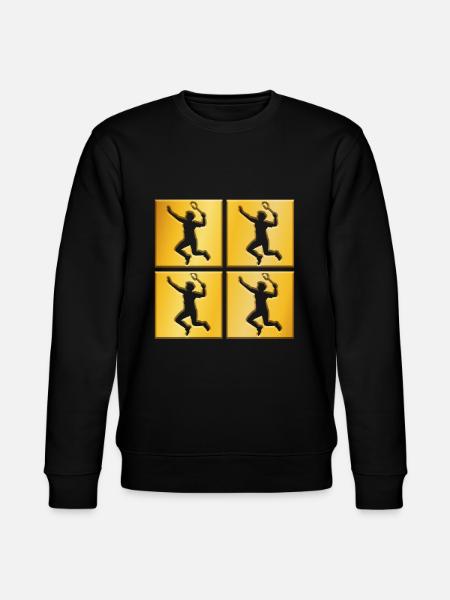 Badminton golden logo - Stanley/Stella CHANGER Unisex Organic Sweatshirt - black