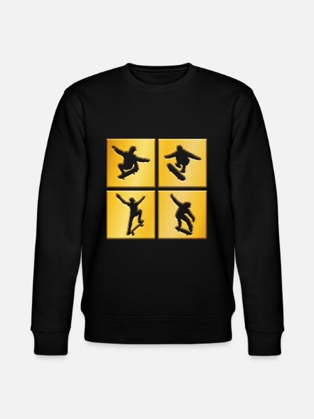 Skating Skating golden logo - Stanley/Stella CHANGER Unisex Organic Sweatshirt - black