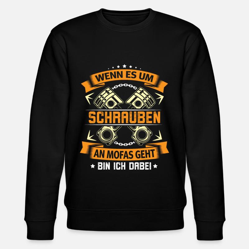 Schrauben Mofa Moped - Stanley/Stella Unisex Bio-Sweatshirt CHANGER  - Schwarz