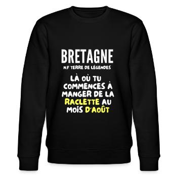 Bretagne définition humour raclette - Sweat bio CHANGER Stanley/Stella Unisexe - noir - Devant - Nik (191cm) & Marisol (170cm)