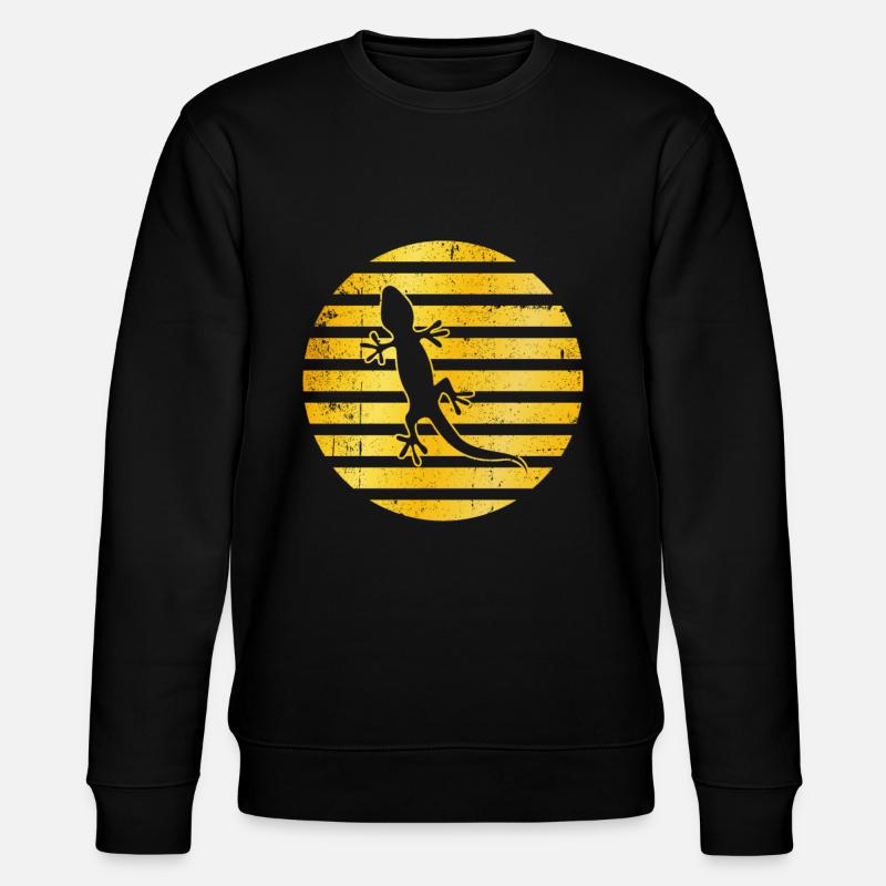 Lizard golden logo - Stanley/Stella CHANGER Unisex Organic Sweatshirt - black