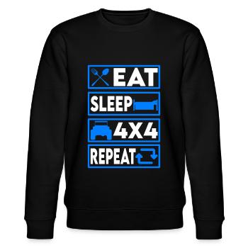 Offroad ATV Routine - Offroader Gift Idea - Stanley/Stella CHANGER Unisex Organic Sweatshirt - black - Front - Nik (191cm) & Marisol (170cm)