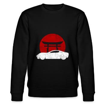 Sportwagen Automobile Besitzer Luxuskarosse - Stanley/Stella Unisex Bio-Sweatshirt CHANGER  - Schwarz - Vorne - Nik (191cm) & Marisol (170cm)