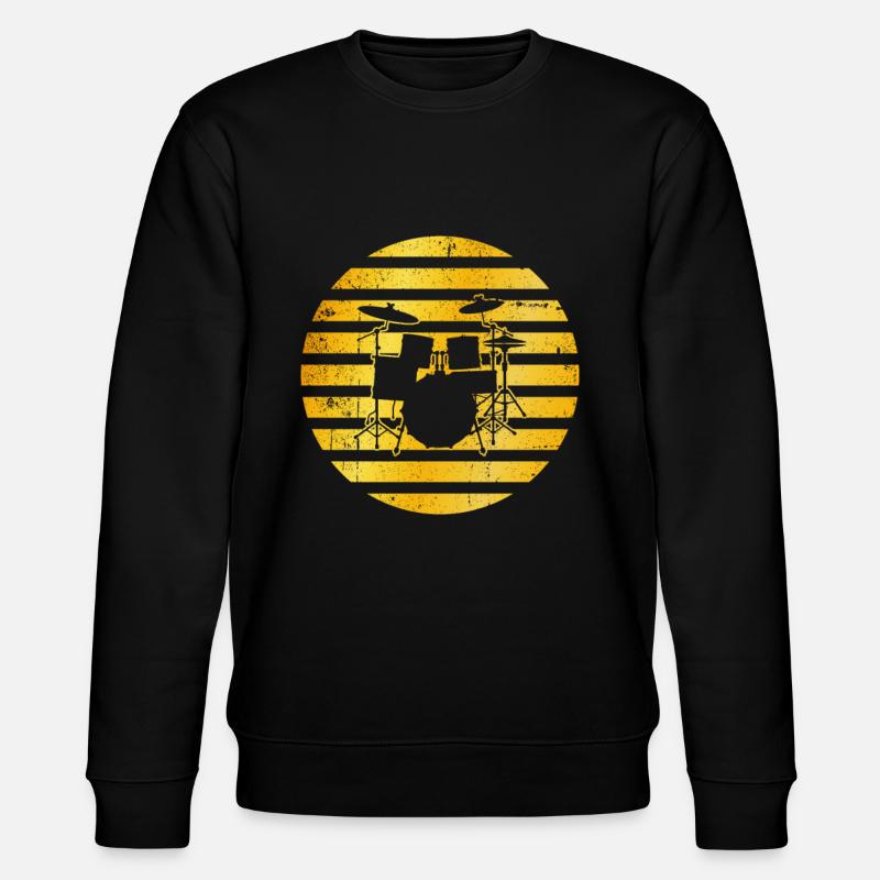 Schlagzeug goldenes Logo - Stanley/Stella Unisex Bio-Sweatshirt CHANGER - Schwarz