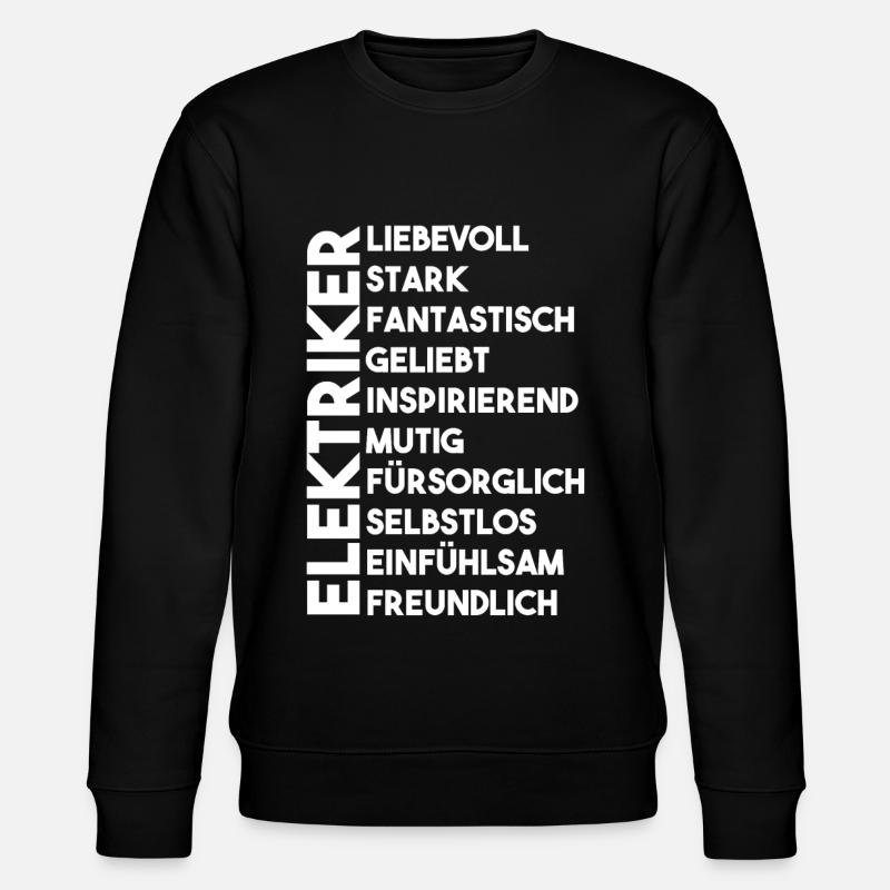 Elektriker - Stanley/Stella Unisex Bio-Sweatshirt CHANGER  - Schwarz