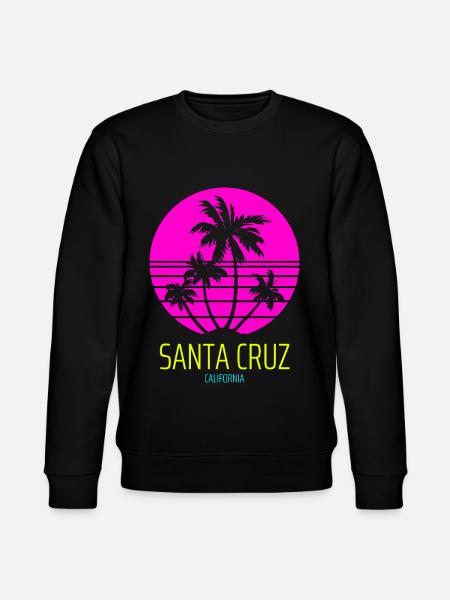 Santa Cruz California Vintage Retro Sunset - Stanley/Stella CHANGER Unisex Organic Sweatshirt - black
