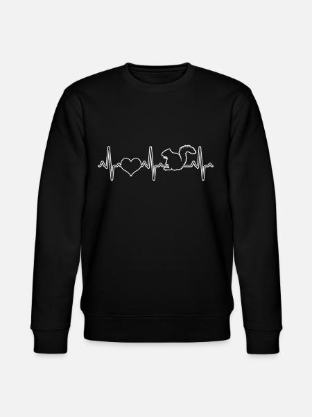 Squirrel Heartbeat - Stanley/Stella CHANGER Unisex Organic Sweatshirt - black