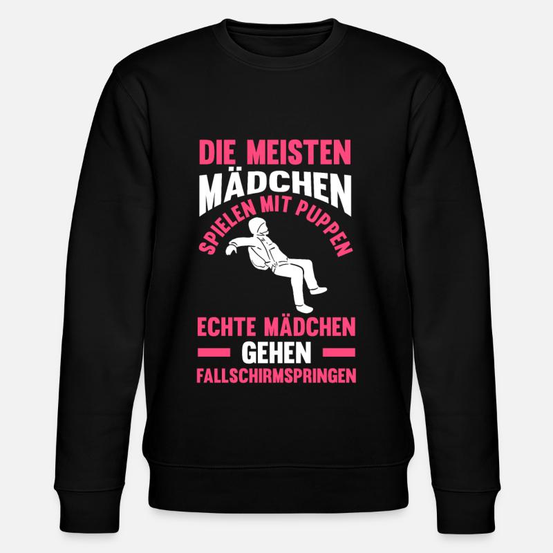 Fallschirmspringen Mädchen - Stanley/Stella Unisex Bio-Sweatshirt CHANGER  - Schwarz
