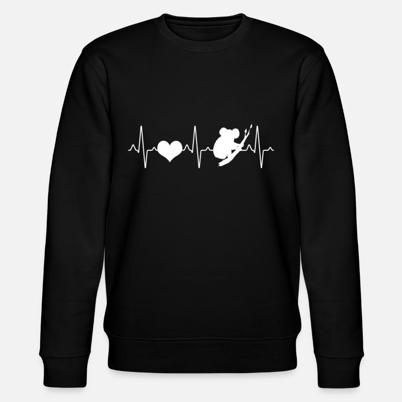 Koala Herzschlag - Stanley/Stella Unisex Bio-Sweatshirt CHANGER  - Schwarz