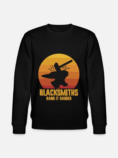 Blacksmith Farrier Anvil Wrought Iron - Stanley/Stella CHANGER Unisex Organic Sweatshirt - black