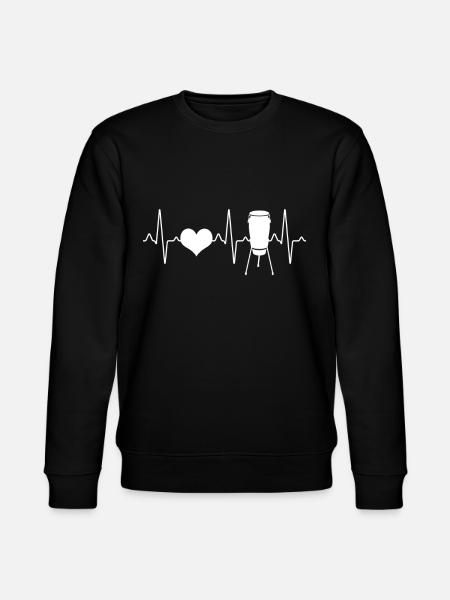Drum drum heartbeat - Stanley/Stella CHANGER Unisex Organic Sweatshirt - black