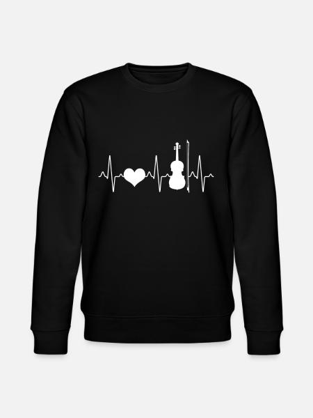 Violin Violin Heartbeat - Stanley/Stella CHANGER Unisex Organic Sweatshirt - black