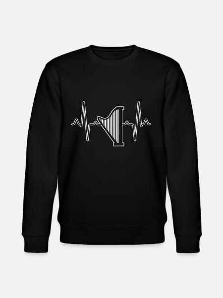 Harp Instrument - Stanley/Stella CHANGER Unisex Organic Sweatshirt - black