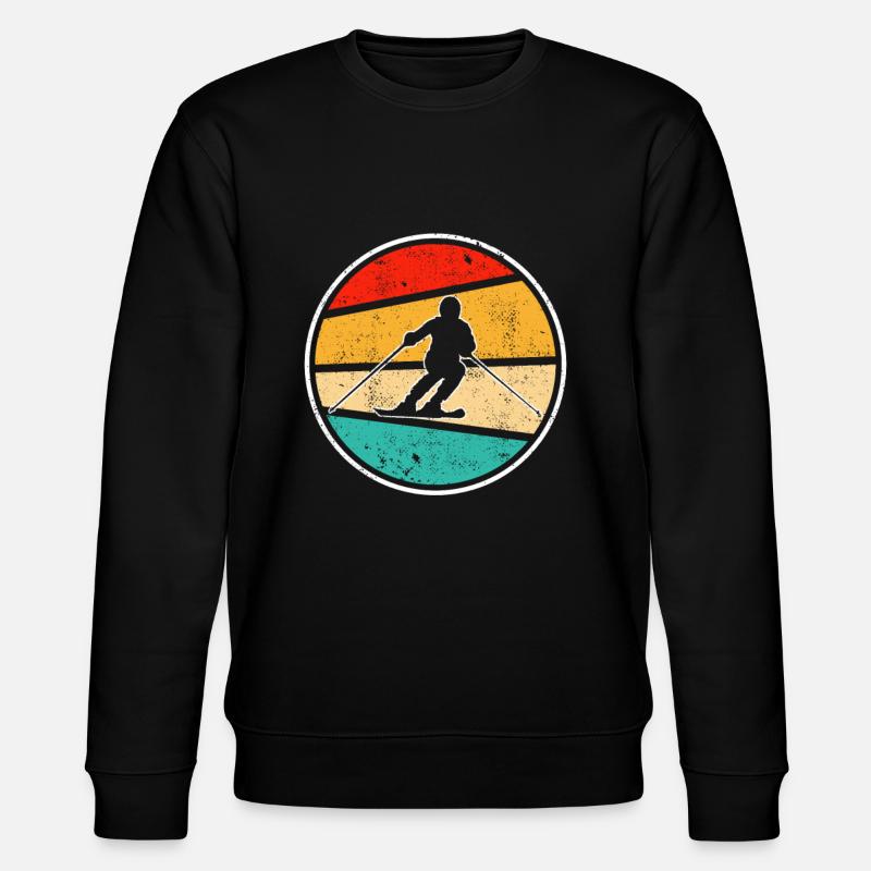 Ski Retro - Stanley/Stella Unisex Bio-Sweatshirt CHANGER  - Schwarz