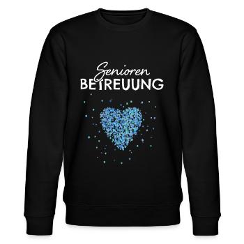 Senioren Betreuung Altenpflegerin Pflege - Stanley/Stella Unisex Bio-Sweatshirt CHANGER  - Schwarz - Vorne - Nik (191cm) & Marisol (170cm)