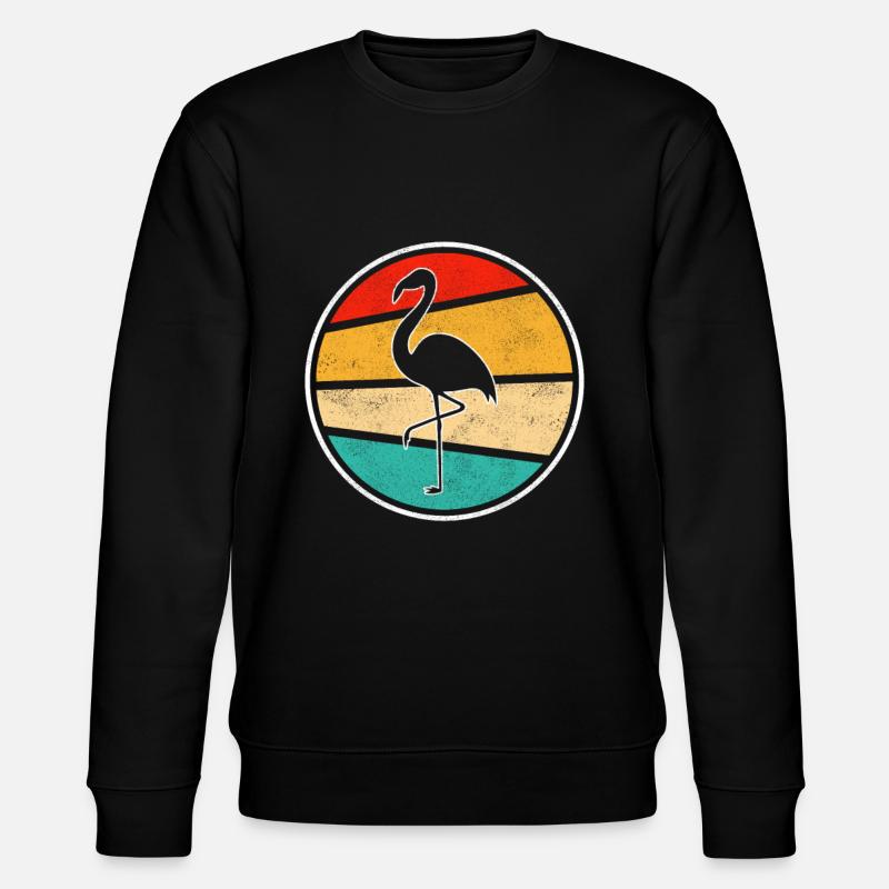 Flamant Rose Rétro - Sweat bio CHANGER Stanley/Stella Unisexe - noir