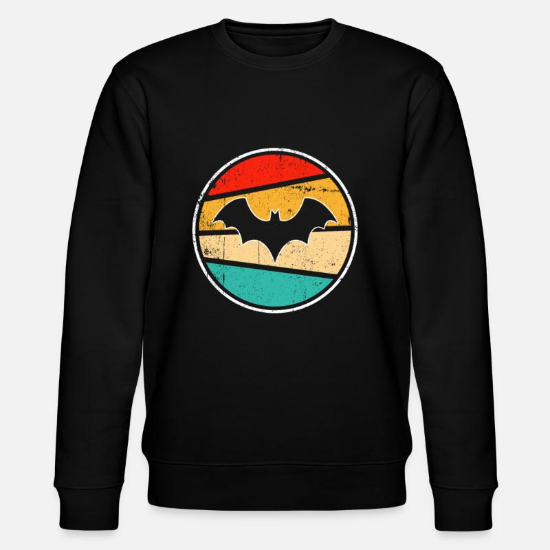 Bat Retro - Stanley/Stella CHANGER Unisex Organic Sweatshirt - black