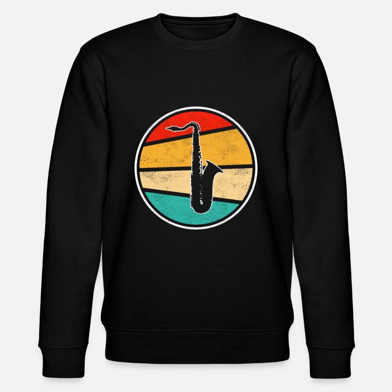 Saxophon Retro - Stanley/Stella Unisex Bio-Sweatshirt CHANGER  - Schwarz