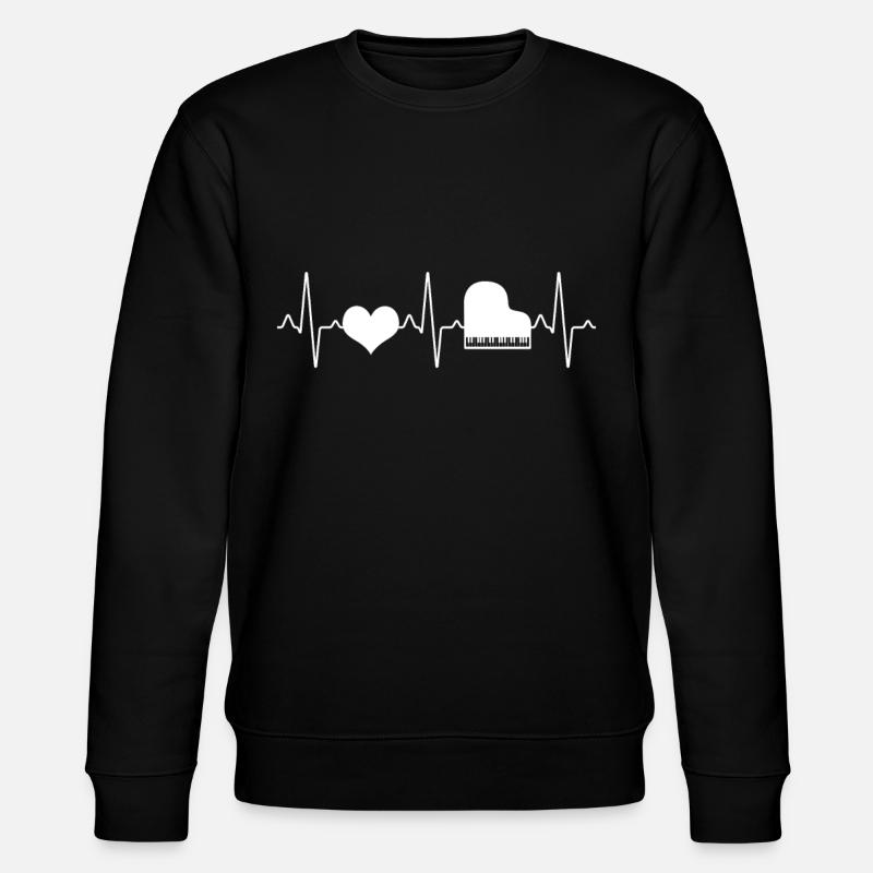 Piano Piano Heartbeat - Sweat bio CHANGER Stanley/Stella Unisexe - noir